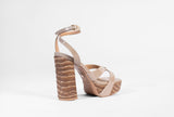 Sky High Platform Sandals Taupe