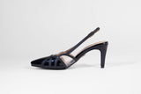 Dome Slingback Pumps Black