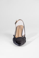 Dome Slingback Pumps Black