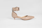 Buckled Kitty Pump Taupe