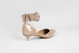 Buckled Kitty Pump Taupe