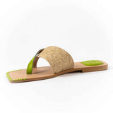 Petal Flat Slippers Green