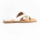 Petal Flat Slippers White