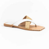 Petal Flat Slippers White
