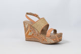 Sahar Wedge Sandals Peach