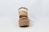 Sahar Wedge Sandals Peach
