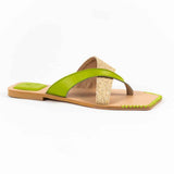 Petal Flat Slippers Green