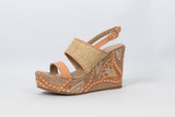 Sahar Wedge Sandals Peach