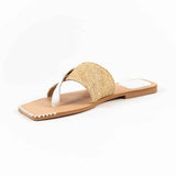 Petal Flat Slippers White
