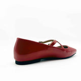 Double Crosser Ballet Flats Red
