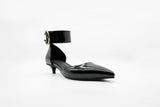 Buckled Kitty Pump Black