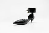 Buckled Kitty Pump Black