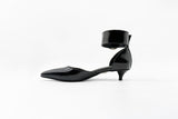 Buckled Kitty Pump Black
