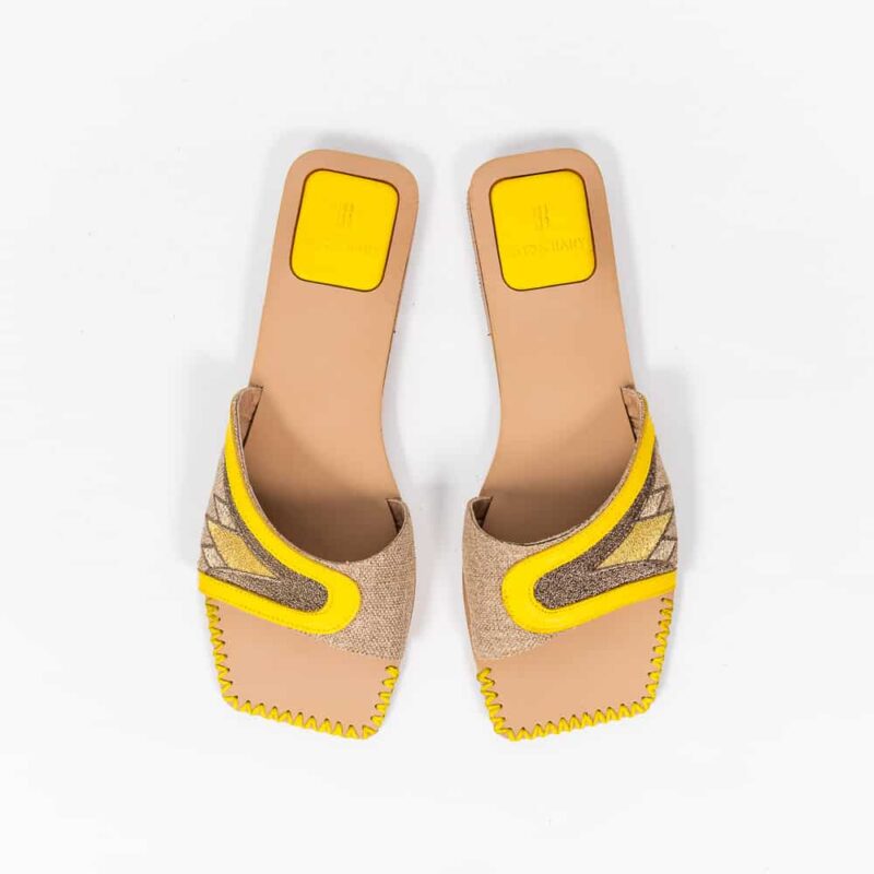 Sahar Slippers Yellow - Image 3