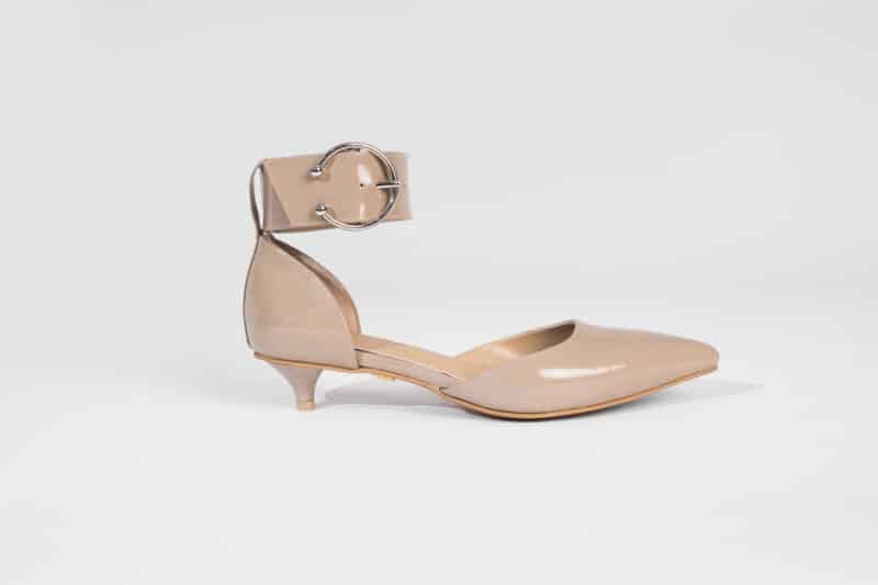 Buckled Kitty Pumps Taupe