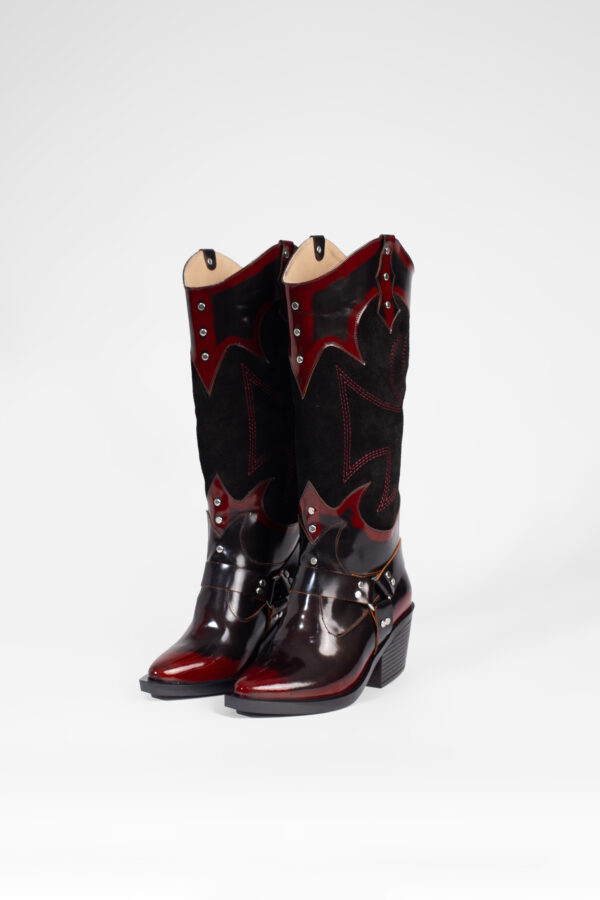 Spade Boots Burgundy - Image 3