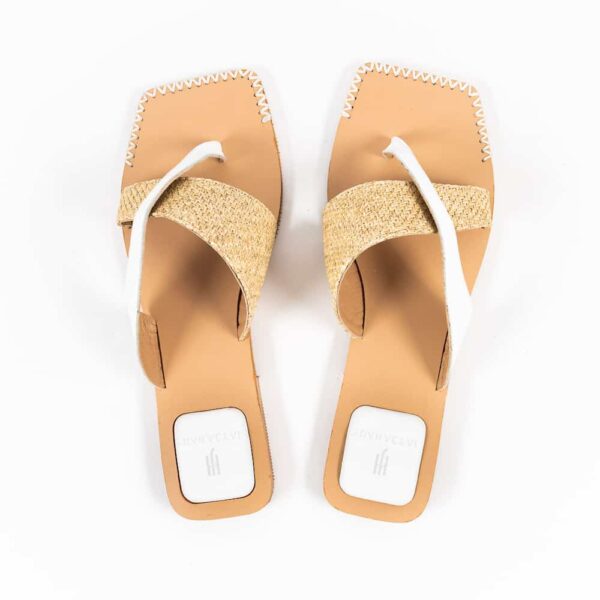 Petal Flat Slippers White - Image 8