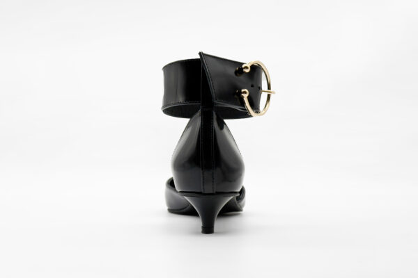 Buckled Kitty Pump Black - Image 11