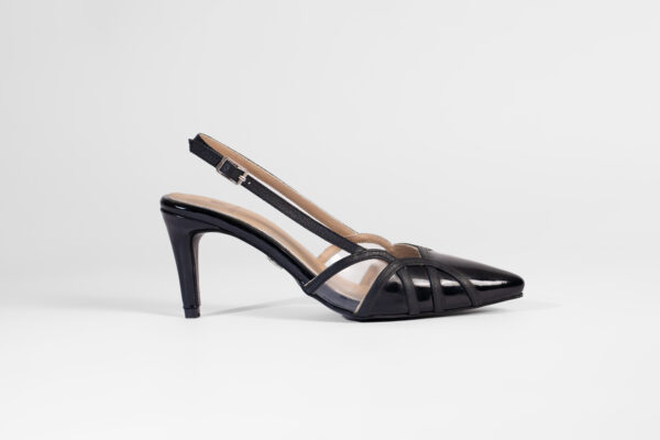 Dome Slingback Pumps Black