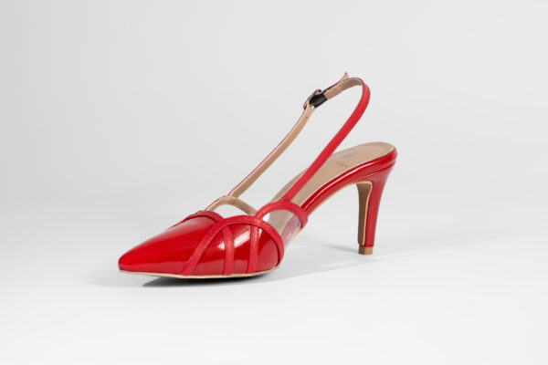 Dome Slingback Pumps Red - Image 2