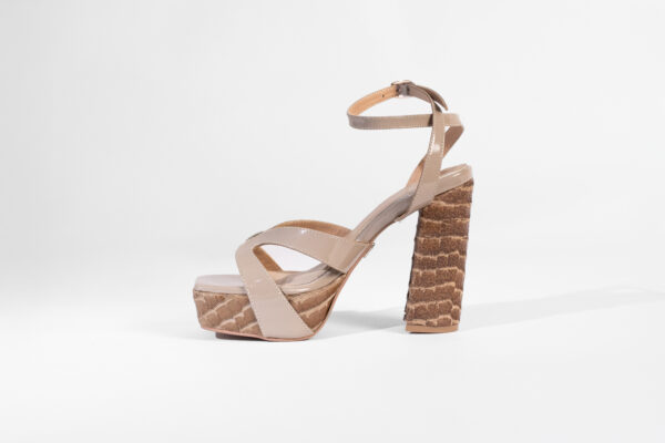 Sky High Platform Sandals Taupe - Image 8