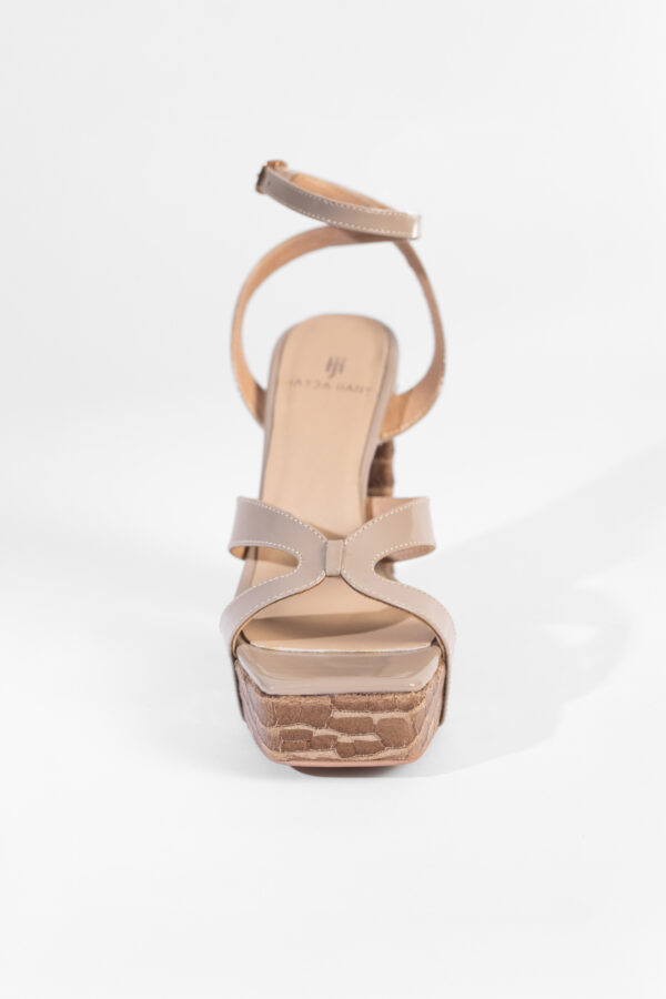 Sky High Platform Sandals Taupe - Image 6