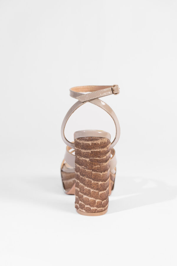 Sky High Platform Sandals Taupe - Image 3