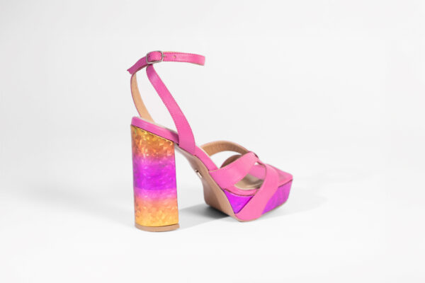 Sky High Platform Sandals Pink Mimosa - Image 3