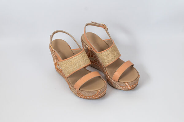 Sahar Wedge Sandals Peach - Image 14