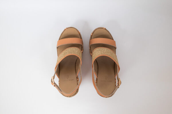 Sahar Wedge Sandals Peach - Image 15