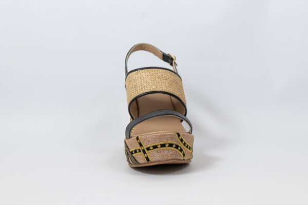 Sahar Wedge Sandals Black - Image 5