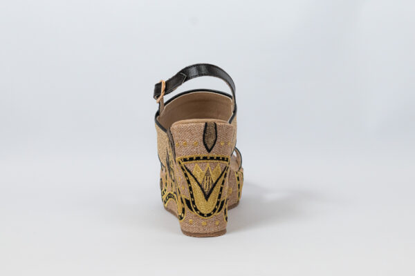 Sahar Wedge Sandals Black - Image 11