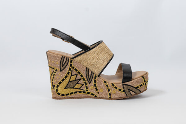 Sahar Wedge Sandals Black - Image 14