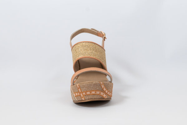 Sahar Wedge Sandals Peach - Image 4