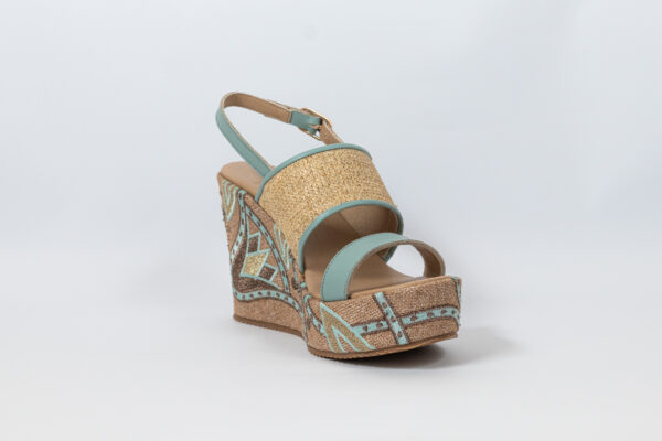 Sahar Wedge Sandals White - Image 4