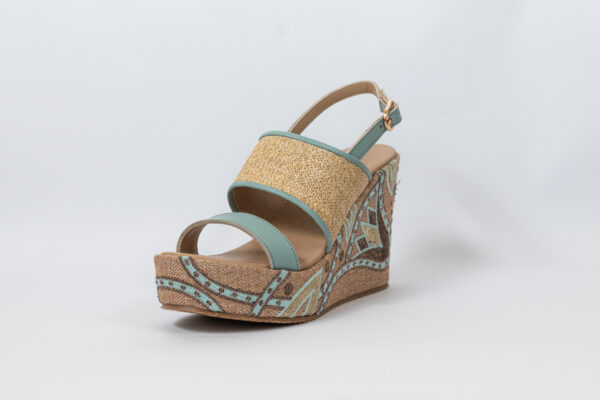 Sahar Wedge Sandals White - Image 6