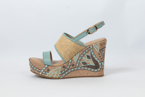 Sahar Wedge Sandals White