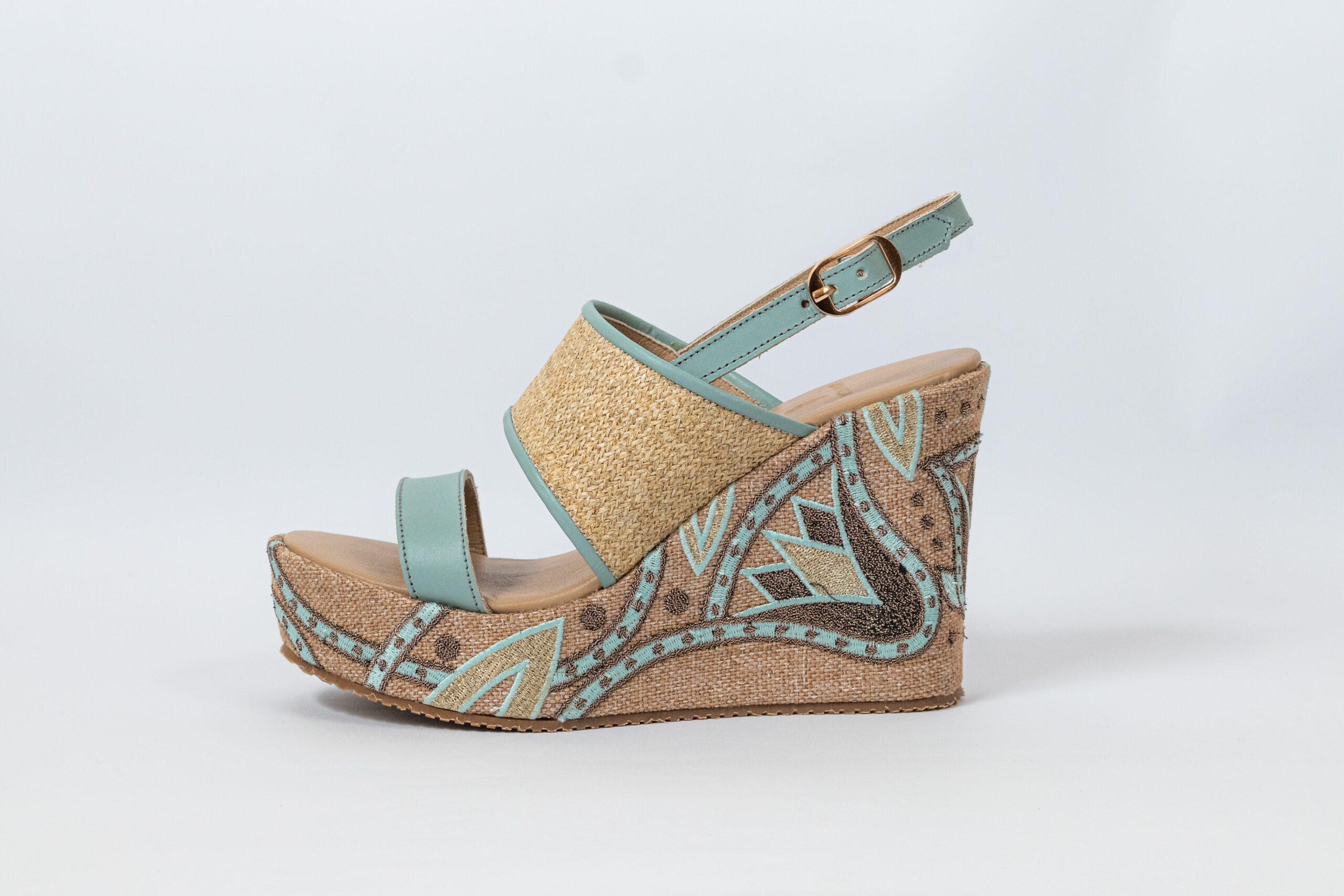 Sahar Wedge Sandals White