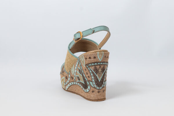 Sahar Wedge Sandals White - Image 10