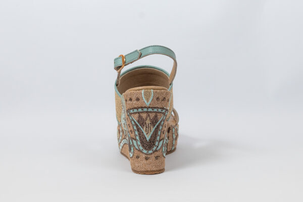 Sahar Wedge Sandals White - Image 11