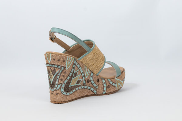 Sahar Wedge Sandals White - Image 12