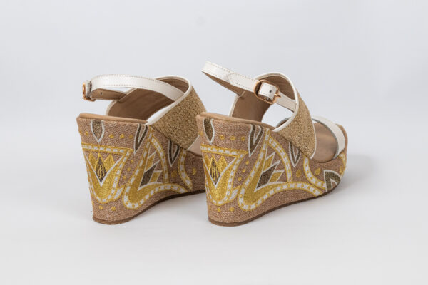 Sahar Wedge Sandals White - Image 18