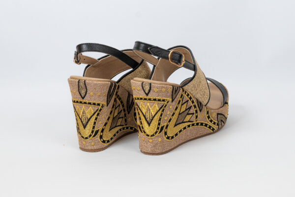Sahar Wedge Sandals Black - Image 16