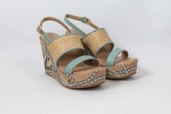 Sahar Wedge Sandals White - Image 13