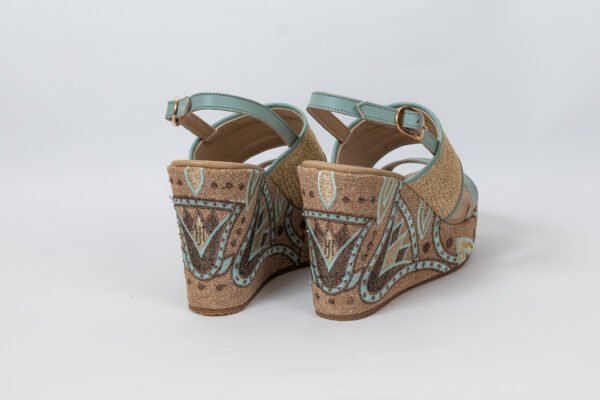 Sahar Wedge Sandals White - Image 14