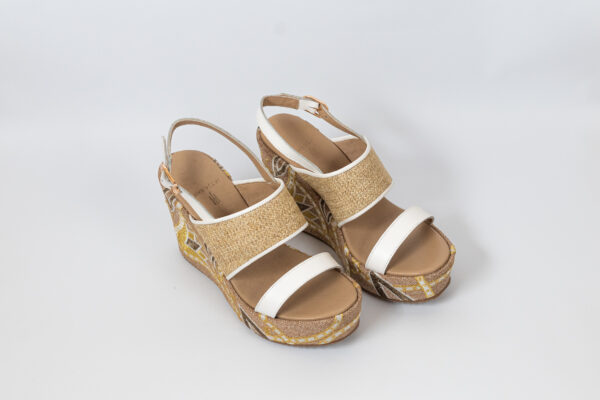 Sahar Wedge Sandals White - Image 17
