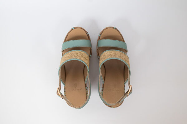 Sahar Wedge Sandals White - Image 16