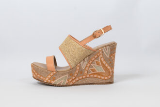 Sahar Wedge Sandals Peach