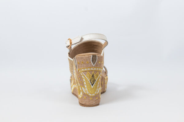 Sahar Wedge Sandals White - Image 5