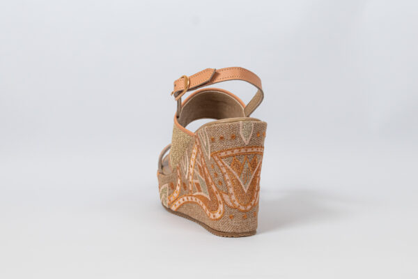 Sahar Wedge Sandals Peach - Image 8
